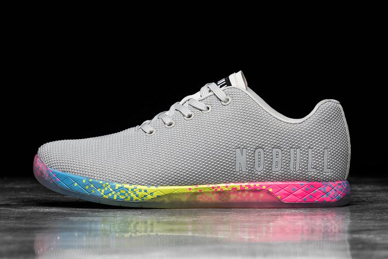 Grey Nobull Arctic Neon Glitch Men\'s Trainers | CA M1246Q